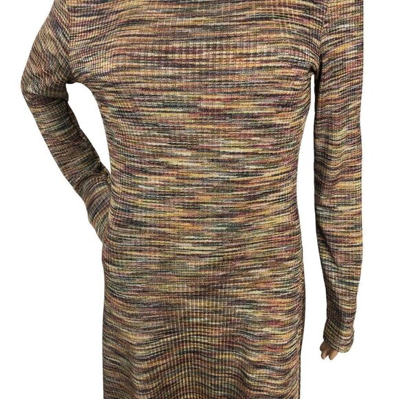Samsoe Samsoe Size S Lydia Ribbed Knit‎ Midi Sweater Dress Multicolor A-Line - Picture 5 of 12